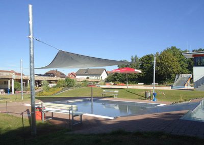 Sonnensegel Freibad Schwimmbad