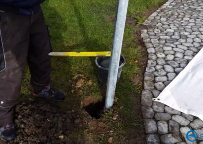 Montage Bodenhülse Pfosten Sonnensegel